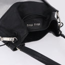 Miu Miu Shoulder Bag Leather Silver R1129C Auth am12389A-7
