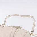 Miu Miu Hand Bag Leather 2way White Gold RT0383 Auth am12391V-11