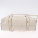 Miu Miu Hand Bag Leather 2way White Gold RT0383 Auth am12391V-12