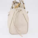 Miu Miu Hand Bag Leather 2way White Gold RT0383 Auth am12391V-4