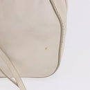 Miu Miu Hand Bag Leather 2way White Gold RT0383 Auth am12391V-5