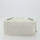 BALENCIAGA The box Hand Bag Leather 2way White 145694 Auth am12395V-5