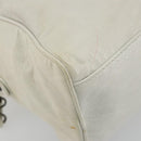 BALENCIAGA The box Hand Bag Leather 2way White 145694 Auth am12395V-18