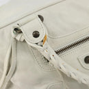 BALENCIAGA The box Hand Bag Leather 2way White 145694 Auth am12395V-10