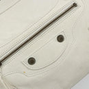 BALENCIAGA The box Hand Bag Leather 2way White 145694 Auth am12395V-19