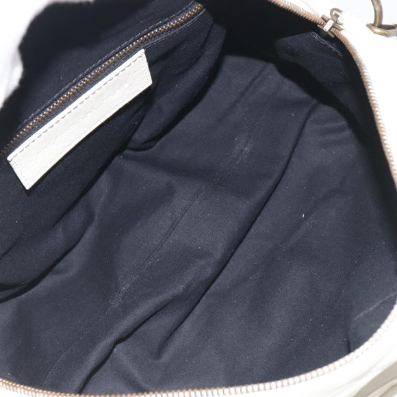 BALENCIAGA The box Hand Bag Leather 2way White 145694 Auth am12395V