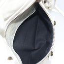 BALENCIAGA The box Hand Bag Leather 2way White 145694 Auth am12395V-26