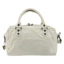 BALENCIAGA The box Hand Bag Leather 2way White 145694 Auth am12395V-2