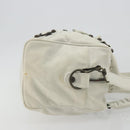 BALENCIAGA The box Hand Bag Leather 2way White 145694 Auth am12395V-3