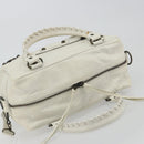 BALENCIAGA The box Hand Bag Leather 2way White 145694 Auth am12395V-6