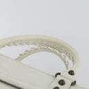 BALENCIAGA The box Hand Bag Leather 2way White 145694 Auth am12395V-8