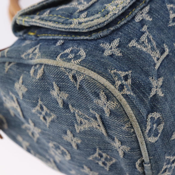 LOUIS VUITTON Monogram Denim Neo Speedy Hand Bag Blue M95019 LV Auth am12396SAM