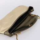 GUCCI Animalier Tiger Head Chain Bag Leather Gold 001 4113 2123 Auth am12398V-15