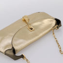 GUCCI Animalier Tiger Head Chain Bag Leather Gold 001 4113 2123 Auth am12398V-6