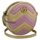 GUCCI Chain Shoulder Bag Leather Gold 550154 Auth am12399V-1