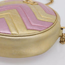 GUCCI Chain Shoulder Bag Leather Gold 550154 Auth am12399V-10