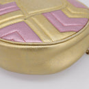 GUCCI Chain Shoulder Bag Leather Gold 550154 Auth am12399V-12