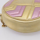 GUCCI Chain Shoulder Bag Leather Gold 550154 Auth am12399V-13