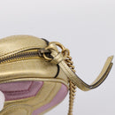 GUCCI Chain Shoulder Bag Leather Gold 550154 Auth am12399V-14