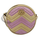 GUCCI Chain Shoulder Bag Leather Gold 550154 Auth am12399V-2