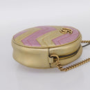 GUCCI Chain Shoulder Bag Leather Gold 550154 Auth am12399V-5
