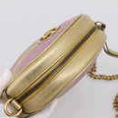 GUCCI Chain Shoulder Bag Leather Gold 550154 Auth am12399V-6