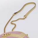 GUCCI Chain Shoulder Bag Leather Gold 550154 Auth am12399V-8