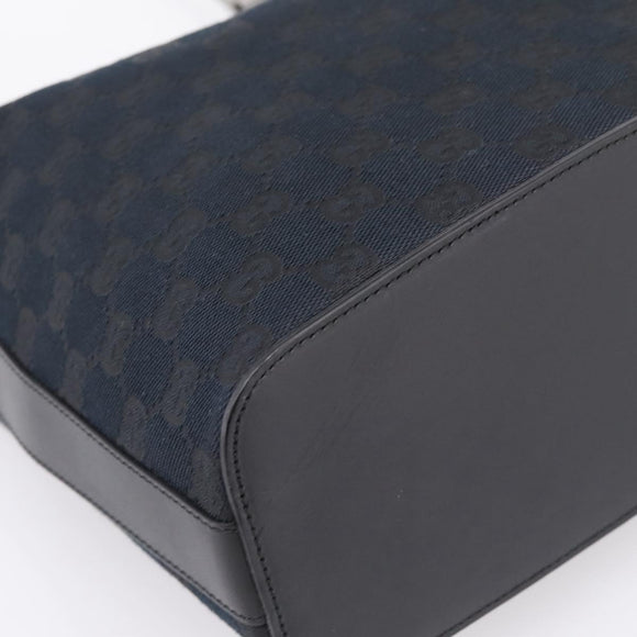 GUCCI GG Canvas Shoulder Bag Black Silver 001 3814 Auth am12400V