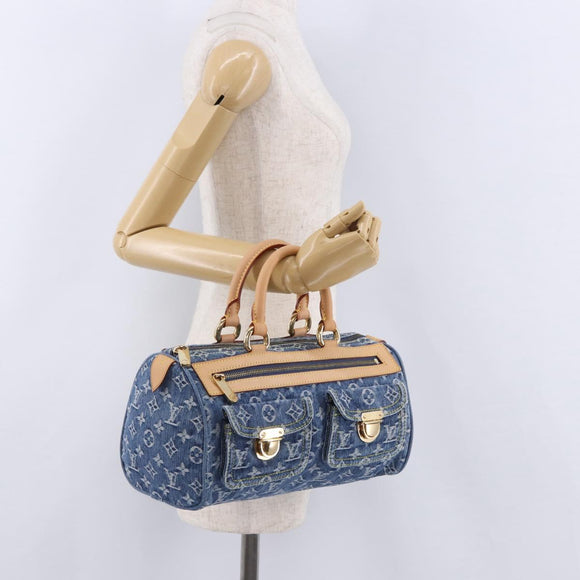 LOUIS VUITTON Monogram Denim Neo Speedy Hand Bag Blue M95019 LV Auth am12404SM