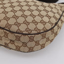 GUCCI GG Canvas Shoulder Bag Beige Silver 122790 Auth am12405V-10