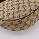 GUCCI GG Canvas Shoulder Bag Beige Silver 122790 Auth am12405V-11