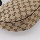 GUCCI GG Canvas Shoulder Bag Beige Silver 122790 Auth am12405V-13