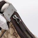 GUCCI GG Canvas Shoulder Bag Beige Silver 122790 Auth am12405V-14