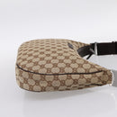 GUCCI GG Canvas Shoulder Bag Beige Silver 122790 Auth am12405V-5