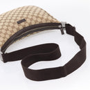 GUCCI GG Canvas Shoulder Bag Beige Silver 122790 Auth am12405V-7