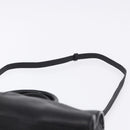 SAINT LAURENT Cabas Hand Bag Leather 2way Black Gold Auth am12406V-10