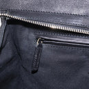 SAINT LAURENT Cabas Hand Bag Leather 2way Black Gold Auth am12406V-22