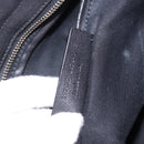 SAINT LAURENT Cabas Hand Bag Leather 2way Black Gold Auth am12406V-24