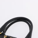 SAINT LAURENT Cabas Hand Bag Leather 2way Black Gold Auth am12406V-8
