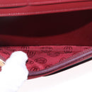 CARTIER Must Line Bifold Wallet Leather Bordeaux Gold Auth am12408V-19