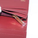 CARTIER Must Line Bifold Wallet Leather Bordeaux Gold Auth am12408V-9
