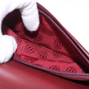 CARTIER Must Line Bifold Wallet Leather Bordeaux Gold Auth am12408V-10