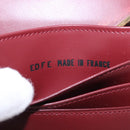 CARTIER Must Line Bifold Wallet Leather Bordeaux Gold Auth am12408V-11