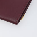CARTIER Must Line Coin Purse Leather Bordeaux Gold Auth am12409V-10