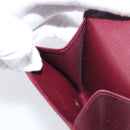 CARTIER Must Line Coin Purse Leather Bordeaux Gold Auth am12409V-18