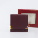 CARTIER Must Line Coin Purse Leather Bordeaux Gold Auth am12409V-20