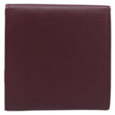CARTIER Must Line Coin Purse Leather Bordeaux Gold Auth am12409V-3