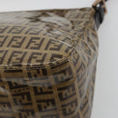FENDI Zucchino Canvas Mamma Baguette Bag Coated Canvas Black Brown Auth am12411V-16