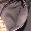 FENDI Zucchino Canvas Mamma Baguette Bag Coated Canvas Black Brown Auth am12411V-25