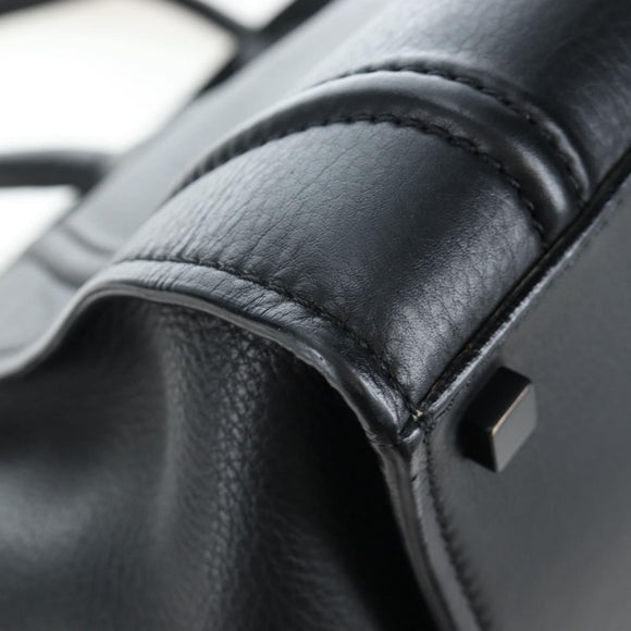 CELINE Luggage Phantom Hand Bag Leather Black Auth am12412M
